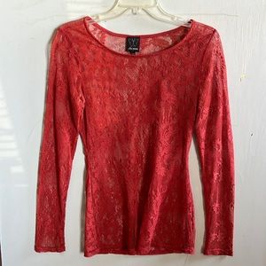 Ella Moss Long Sleeved Lace Top - Size S